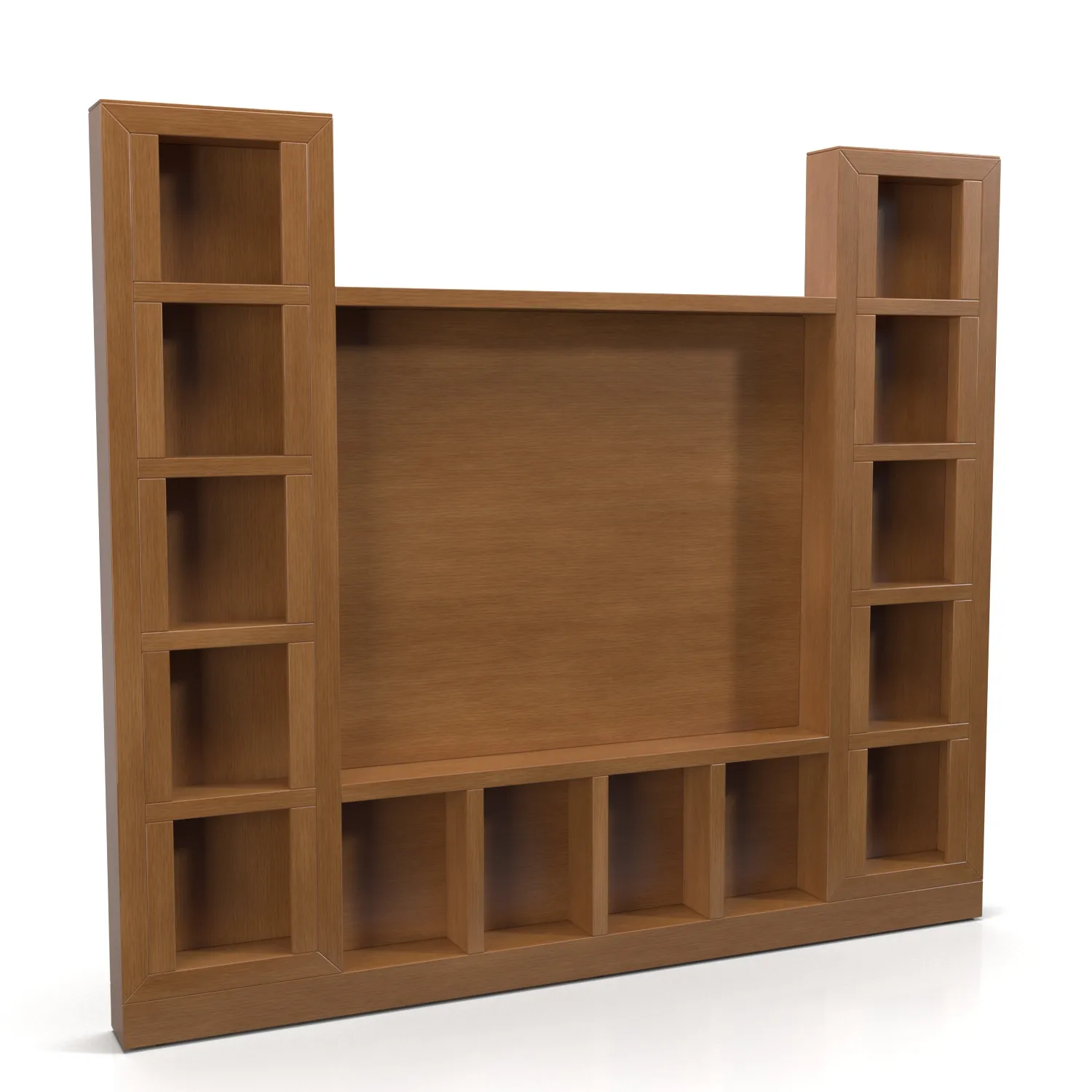 Living Room Custom Media Wall PBR 3D Model_01